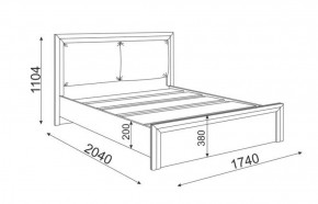 Кровать 1.6 Глэдис М31 с настилом и мягкой частью (ЯШС/Белый) в Верхней Салде - verhnyaya-salda.ok-mebel.com | фото 3