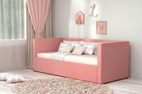 Кровать с ПМ (арт.030) (с/м 900*2000мм) (б/матр), ткань розовая в Верхней Салде - verhnyaya-salda.ok-mebel.com | фото