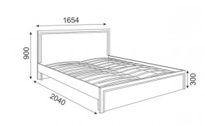 Кровать 1.6 Беатрис М07 Стандарт с ортопедическим основанием (дуб млечный) в Верхней Салде - verhnyaya-salda.ok-mebel.com | фото 2
