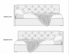 Кровать угловая Лэсли интерьерная +настил ДСП (120х200) в Верхней Салде - verhnyaya-salda.ok-mebel.com | фото 2