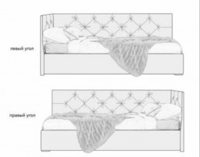 Кровать угловая Лилу интерьерная +основание (120х200) в Верхней Салде - verhnyaya-salda.ok-mebel.com | фото 2