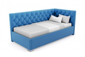 Кровать угловая Виола интерьерная +основание (90х200) 5 кат. ткани в Верхней Салде - verhnyaya-salda.ok-mebel.com | фото