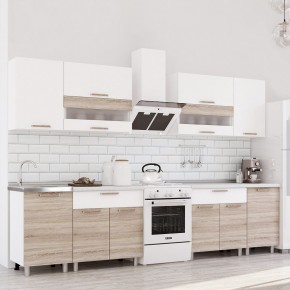 Кухня Айсбери 2.4 м (Белый/Дуб Сонома) в Верхней Салде - verhnyaya-salda.ok-mebel.com | фото