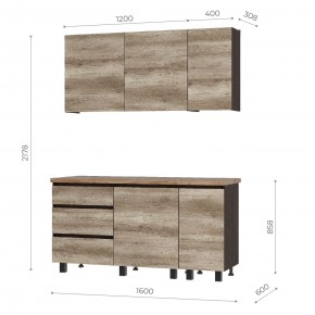 Кухня Энигма 1.6 м (венге/дуб каньон) в Верхней Салде - verhnyaya-salda.ok-mebel.com | фото 5