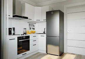 Кухонный гарнитур Белый Глянец 2200*1000 (Стол. 38мм) в Верхней Салде - verhnyaya-salda.ok-mebel.com | фото