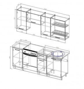 Кухонный гарнитур Бланка 2000 (Стол. 26мм) в Верхней Салде - verhnyaya-salda.ok-mebel.com | фото 2