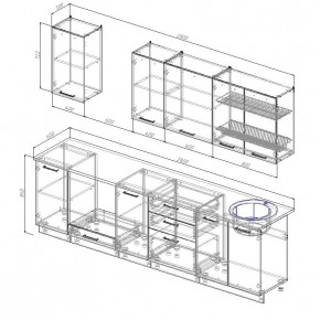 Кухонный гарнитур Бланка 2800 (Стол. 26мм) в Верхней Салде - verhnyaya-salda.ok-mebel.com | фото 2