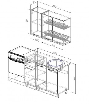 Кухонный гарнитур Капри 1200 (Стол. 38мм) в Верхней Салде - verhnyaya-salda.ok-mebel.com | фото 2