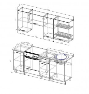 Кухонный гарнитур Капри 2000 (Стол. 38 мм) в Верхней Салде - verhnyaya-salda.ok-mebel.com | фото 2