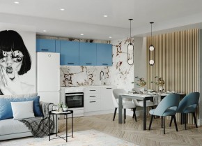 Кухонный гарнитур Капри 2550 (Стол. 38мм) в Верхней Салде - verhnyaya-salda.ok-mebel.com | фото