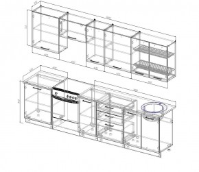 Кухонный гарнитур Латте 3000 (Стол. 38мм) в Верхней Салде - verhnyaya-salda.ok-mebel.com | фото 2