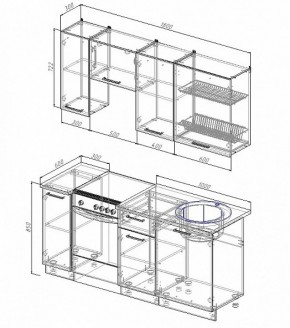 Кухонный гарнитур Лофт 1800 (Стол. 26мм) в Верхней Салде - verhnyaya-salda.ok-mebel.com | фото 2