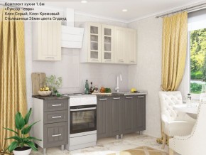 Кухонный гарнитур Луксор-евро 1600 серый-кремовый в Верхней Салде - verhnyaya-salda.ok-mebel.com | фото