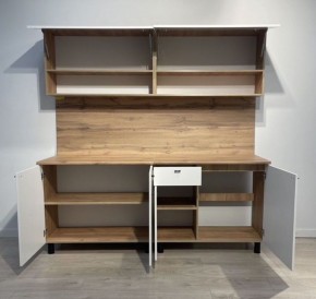 Кухонный гарнитур «Монако» 2.0 м Серия 2 МДФ с фрезеровкой (Дуб Золотой/Белый матовый) в Верхней Салде - verhnyaya-salda.ok-mebel.com | фото 4