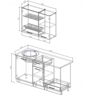 Кухонный гарнитур Муссон 1600 (Стол. 38мм) в Верхней Салде - verhnyaya-salda.ok-mebel.com | фото 2