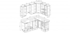 Кухонный гарнитур Умбра 2200*1600 h950 (Стол. 38мм) в Верхней Салде - verhnyaya-salda.ok-mebel.com | фото 2