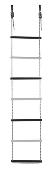 Лестница веревочная 7 перекладин цв.черный, белый D=25  в Верхней Салде - verhnyaya-salda.ok-mebel.com | фото 1