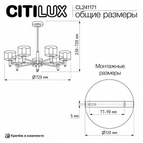 Люстра на штанге Citilux ELAN CL241171 в Верхней Салде - verhnyaya-salda.ok-mebel.com | фото 12