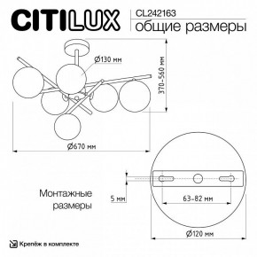 Люстра на штанге Citilux RONNY CL242163 в Верхней Салде - verhnyaya-salda.ok-mebel.com | фото 12