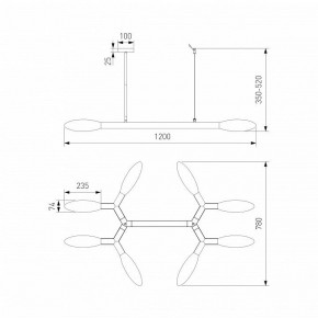 Люстра на штанге Eurosvet Covalent 30180 черный в Верхней Салде - verhnyaya-salda.ok-mebel.com | фото 3