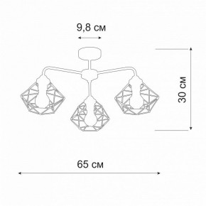Люстра на штанге Vitaluce V4258 V4258-0/3PL в Верхней Салде - verhnyaya-salda.ok-mebel.com | фото 2