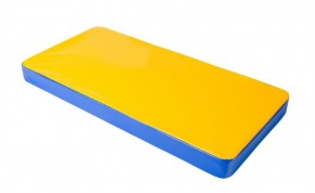 Мат гимнастический 1х0,5х0,08м цв. синий-желтый в Верхней Салде - verhnyaya-salda.ok-mebel.com | фото