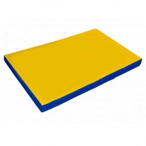 Мат гимнастический, прямоугольный. Длина 2 м, ширина 1 м, толщина 8 см синий-желтый   в Верхней Салде - verhnyaya-salda.ok-mebel.com | фото