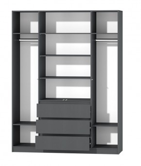МС "Хилтон" Шкаф №1 1600 (Графит) в Верхней Салде - verhnyaya-salda.ok-mebel.com | фото 3
