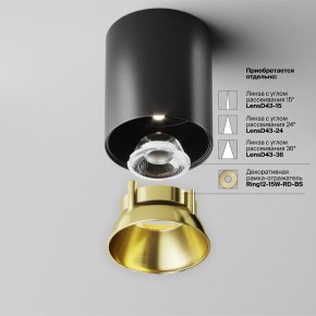 Накладной светильник Maytoni Alfa LED C064CL-12W4K-RD-B в Верхней Салде - verhnyaya-salda.ok-mebel.com | фото 3