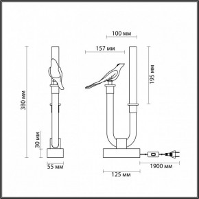 Настольная лампа декоративная Odeon Light Lark 5431/2TL в Верхней Салде - verhnyaya-salda.ok-mebel.com | фото 4