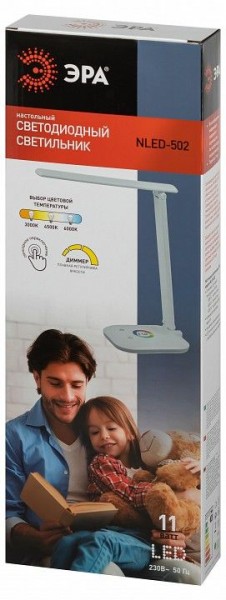 Настольная лампа офисная Эра  NLED-502-11W-W в Верхней Салде - verhnyaya-salda.ok-mebel.com | фото 6
