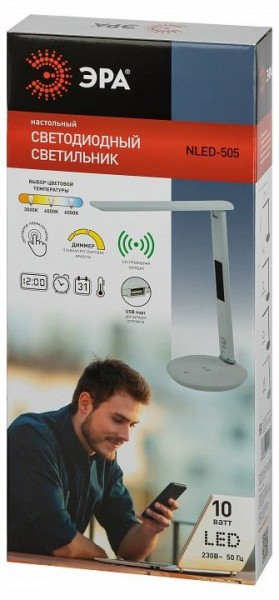 Настольная лампа офисная Эра  NLED-505-10W-W в Верхней Салде - verhnyaya-salda.ok-mebel.com | фото 5