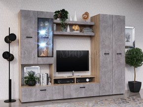 Нэнси New Центральная секция (ЛДСП) Бетон светлый/Сонома в Верхней Салде - verhnyaya-salda.ok-mebel.com | фото 2