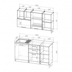 ОЛЬГА Кухонный гарнитур Нормал 3 (1500 мм ) в Верхней Салде - verhnyaya-salda.ok-mebel.com | фото 2