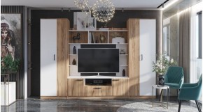 ПАЛЕРМО Гостиная (Дуб вотан/Белый) в Верхней Салде - verhnyaya-salda.ok-mebel.com | фото