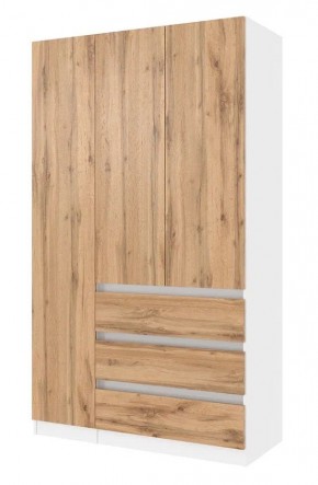 Парус Шкаф 3-х ств. 1200 (Белый/Дуб Вотан) в Верхней Салде - verhnyaya-salda.ok-mebel.com | фото