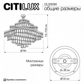 Подвесная люстра Citilux Naiad CL315191 в Верхней Салде - verhnyaya-salda.ok-mebel.com | фото 7