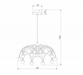 Подвесная люстра Eurosvet Ragno 90034/10 LED черный в Верхней Салде - verhnyaya-salda.ok-mebel.com | фото 5