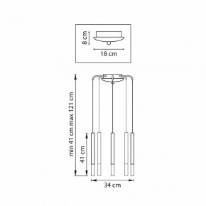 Подвесная люстра Lightstar Tubo L5T747147 в Верхней Салде - verhnyaya-salda.ok-mebel.com | фото 3