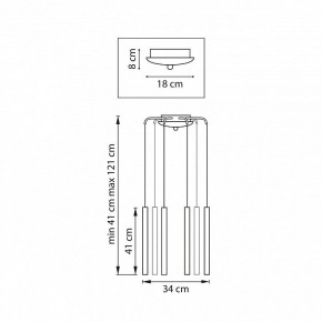 Подвесная люстра Lightstar Tubo L8T747237 в Верхней Салде - verhnyaya-salda.ok-mebel.com | фото 3