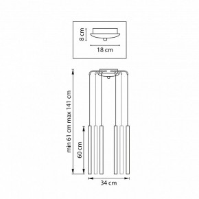 Подвесная люстра Lightstar Tubo L8T747343 в Верхней Салде - verhnyaya-salda.ok-mebel.com | фото 3