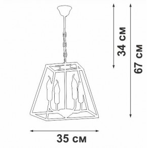 Подвесная люстра Vitaluce V4237 V4237-0/4 в Верхней Салде - verhnyaya-salda.ok-mebel.com | фото 3