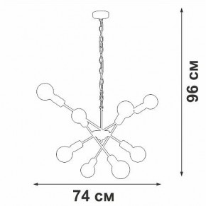 Подвесная люстра Vitaluce V4750 V4750-0/8 в Верхней Салде - verhnyaya-salda.ok-mebel.com | фото 5