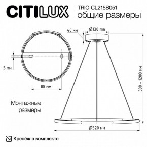 Подвесной светильник Citilux Trio CL215B051 в Верхней Салде - verhnyaya-salda.ok-mebel.com | фото 8