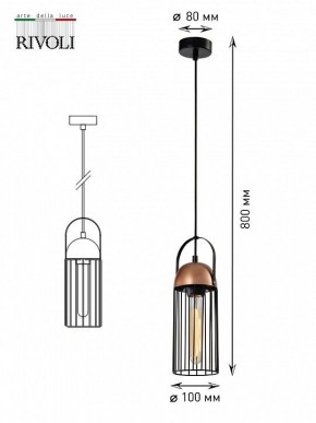 Подвесной светильник Rivoli Anemon Б0047359 в Верхней Салде - verhnyaya-salda.ok-mebel.com | фото 9