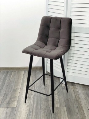 Полубарный стул CHILLI-QB графит #14, велюр / черный каркас (H=66cm) М-City в Верхней Салде - verhnyaya-salda.ok-mebel.com | фото 2