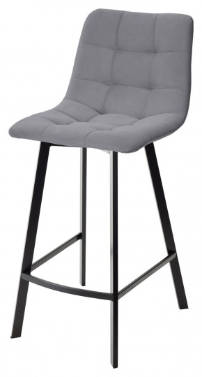 Полубарный стул CHILLI-QB SQUARE серый #27, велюр / черный каркас (H=66cm) М-City в Верхней Салде - verhnyaya-salda.ok-mebel.com | фото 1