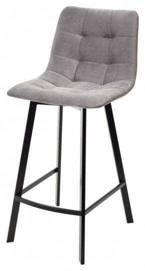 Полубарный стул CHILLI-QB SQUARE светло-серый #26, велюр / черный каркас (H=66cm) М-City в Верхней Салде - verhnyaya-salda.ok-mebel.com | фото
