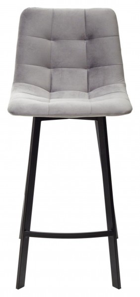 Полубарный стул CHILLI-QB SQUARE светло-серый #26, велюр / черный каркас (H=66cm) М-City в Верхней Салде - verhnyaya-salda.ok-mebel.com | фото 3