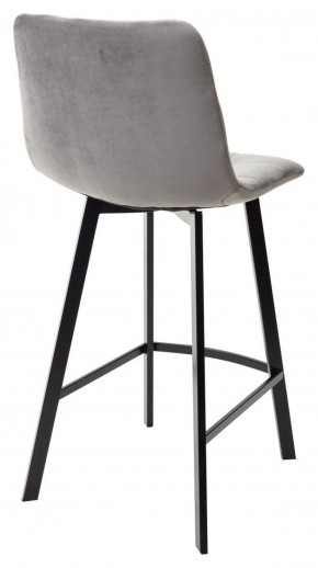 Полубарный стул CHILLI-QB SQUARE светло-серый #26, велюр / черный каркас (H=66cm) М-City в Верхней Салде - verhnyaya-salda.ok-mebel.com | фото 4